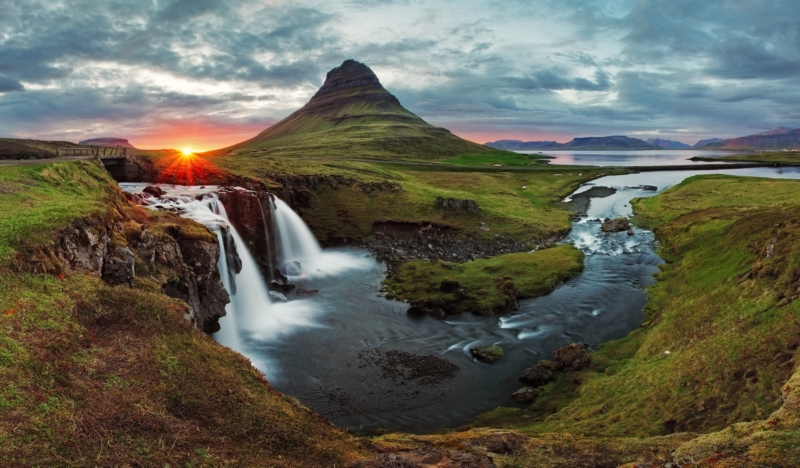 Izland Kirkjfell vízesése